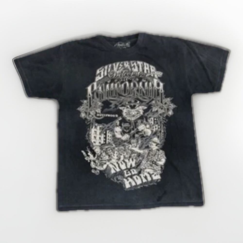 Silver Star Casting Company Graphic T-Shirt Gray Men’s Large 21x27 MMA Biker Y2K